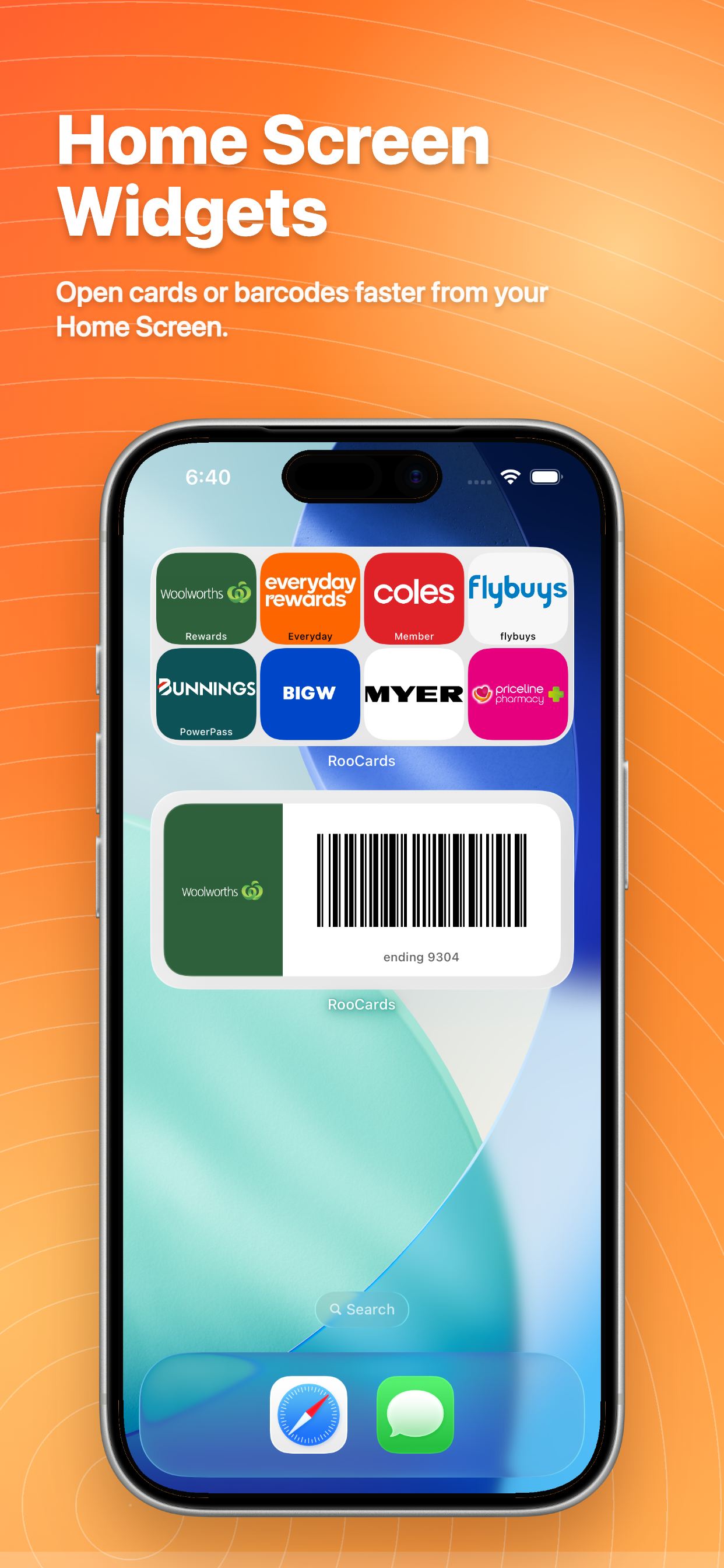 RooCards widgets
