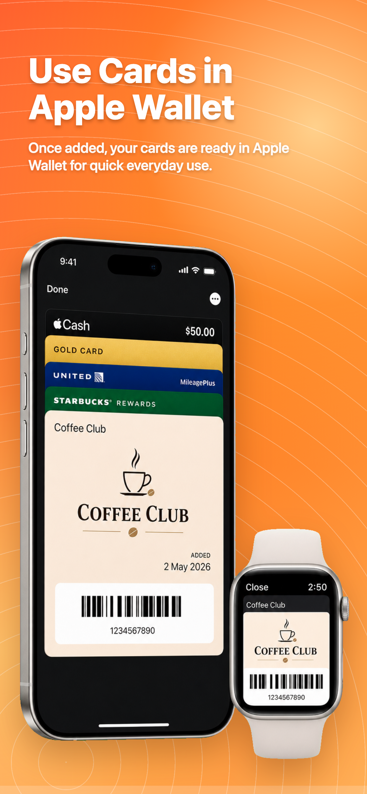 Apple Wallet věrnostní karty