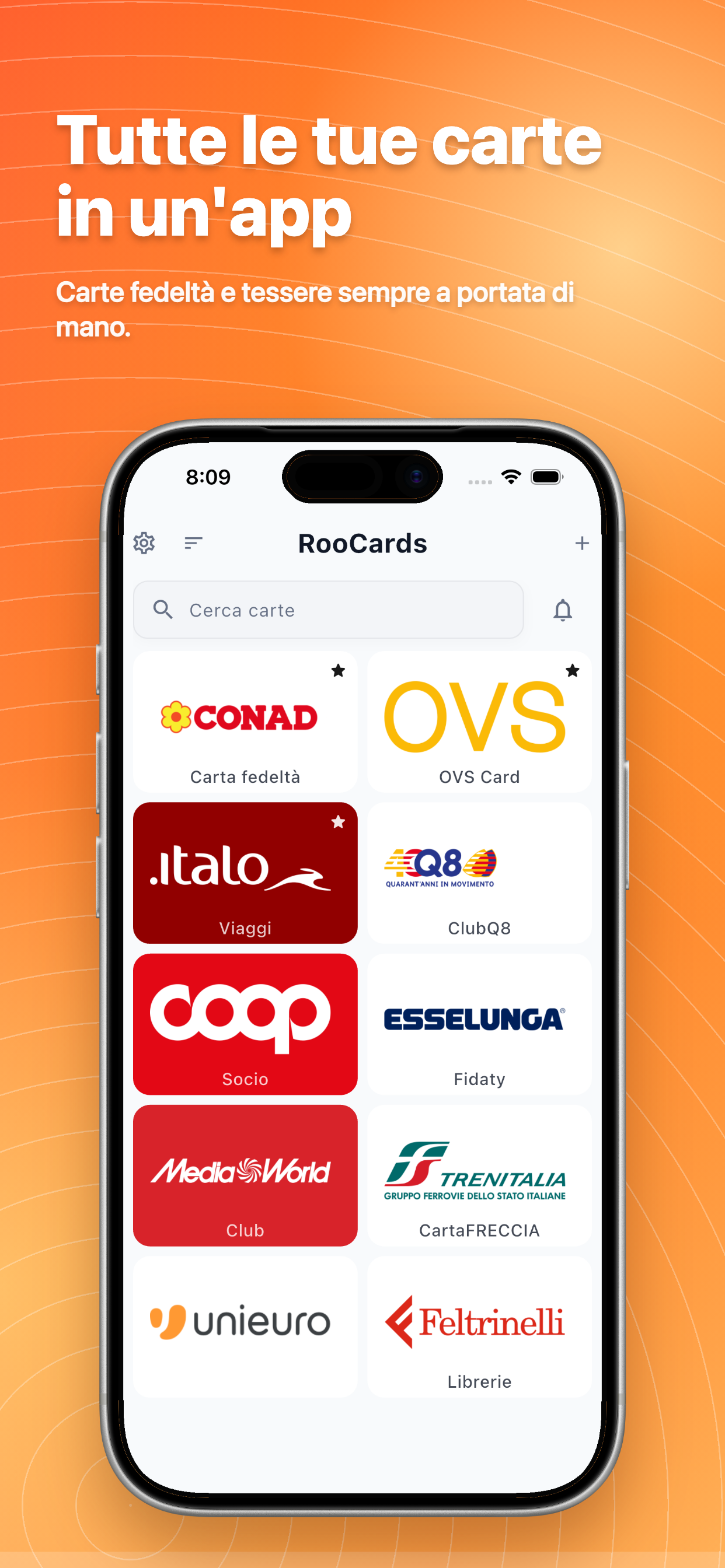 portafoglio carte RooCards